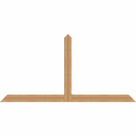 Ekena Millwork Portland Timber Gable Bracket, Western Red Cedar, 108"W x 54"H x 5 1/2"D x 5 1/2"F, 12/12 Pitch GBW108X54X0606POR00SWR